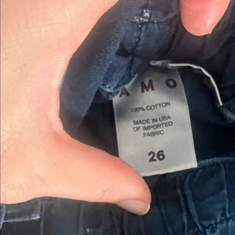 AMO Dark Blue Women's Paper bag Pants - Picture 3 of 4